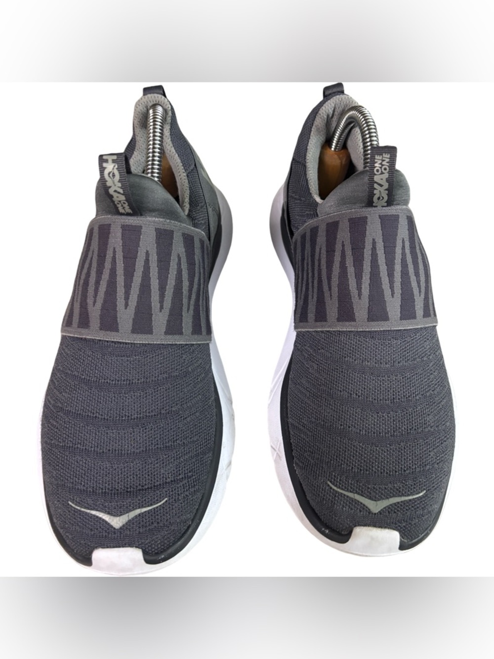 Hoka One One HUPANA Slip On Sz 8 Athletic Running Sneaker Grey Women's - Picture 3 of 8